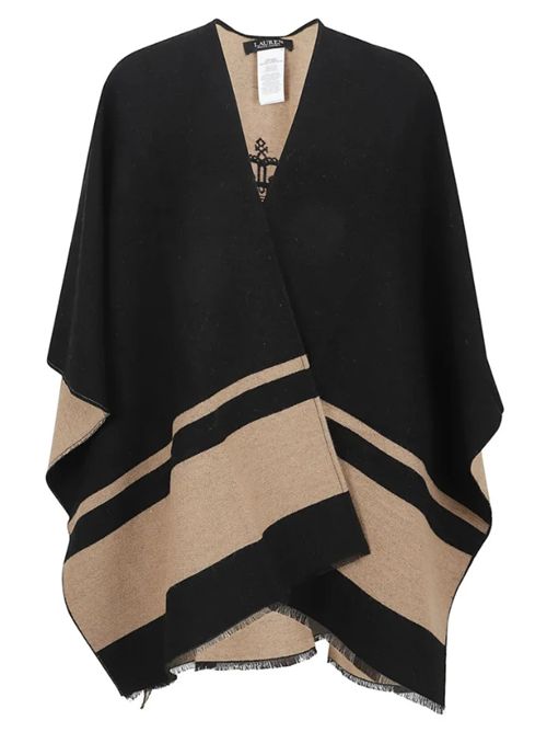 JACQUARD CAPE LAUREN RALPH LAUREN | 454P04536001BLACK/CAMEL